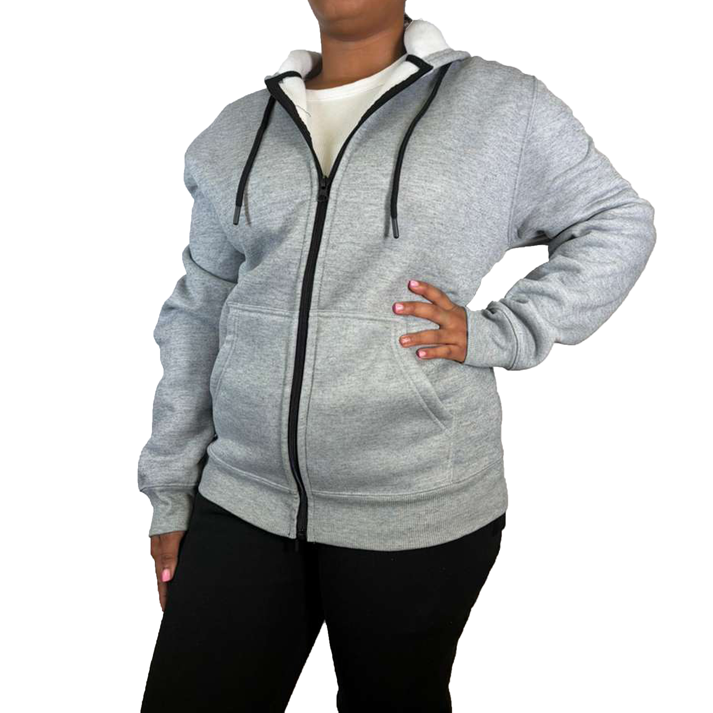 Womens Heavyweight Fleece-Lined Tech Zip Hoodie - Gallery 19