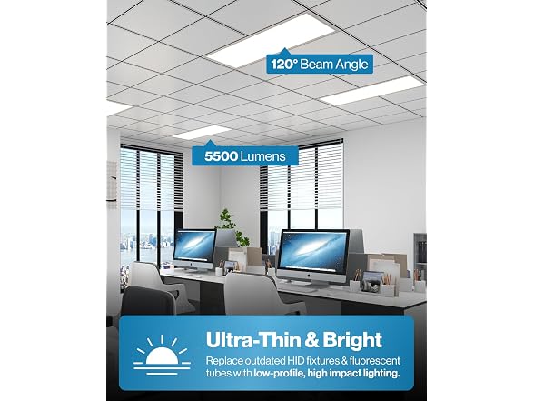 Sunco 6 Pack 2x4 LED Flat Panel Lights