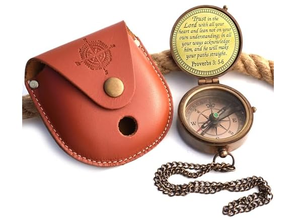 Trust in The Lord Proverbs Engraved Compass