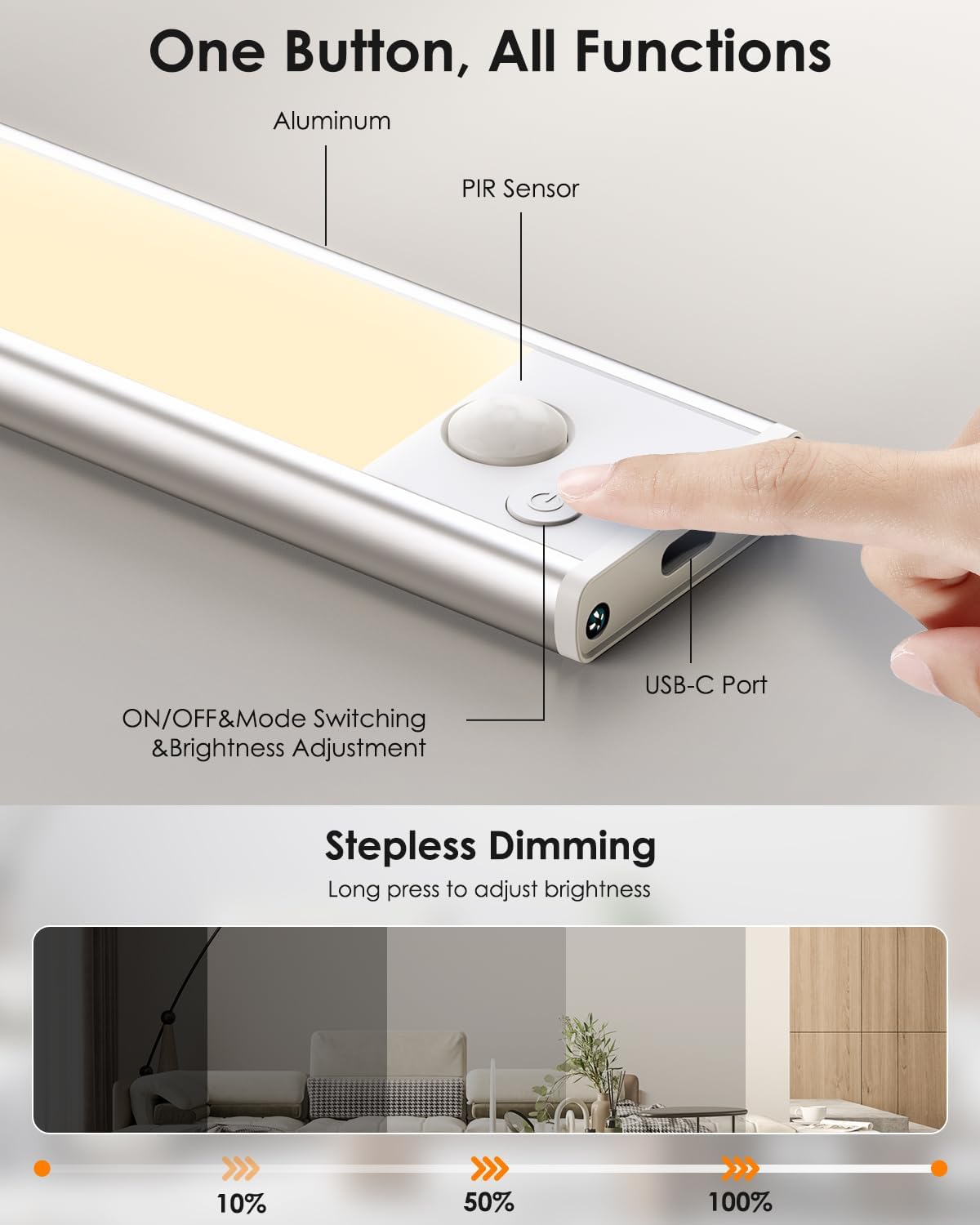 (5 Pk) VerRon Motion Sensor Under Cabinet Lighting - Your Choice - Gallery 17