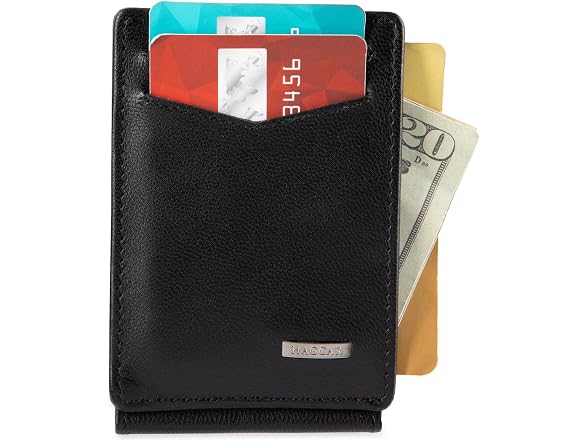 Haggar Men (OS) Rfid Leather Magnetic Front Wallet