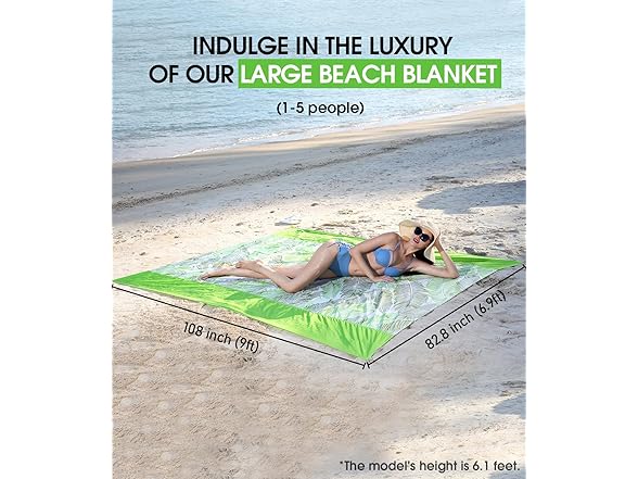 JOYLAMA Beach Blanket Sandproof