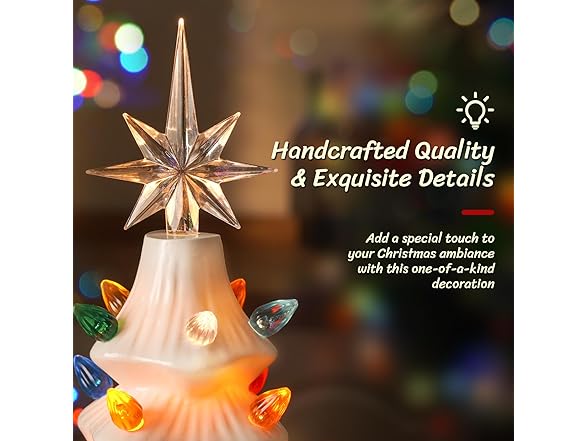 Lakumu 16.5" Table Top Christmas Tree, Hand Painted