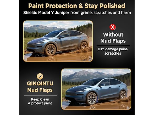QINQINTU Mud Flaps for Tesla Model Y