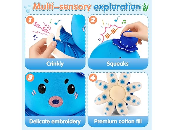 SAIMAND Crawling Octopus Musical Toy