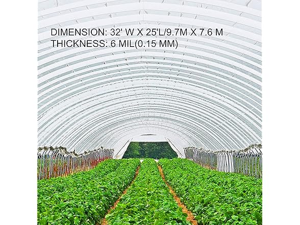 VEVOR Greenhouse Film 32 x 25 ft