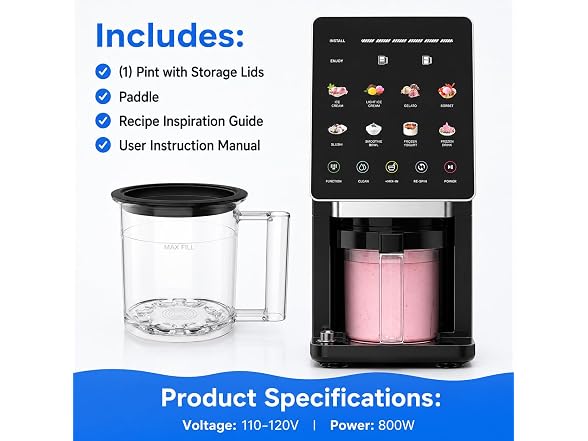 KIKIELF 10-in-1 Ice Cream Maker