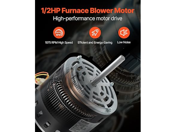 1/2HP Furnace Blower Motor, 208/230V 2.7Amps