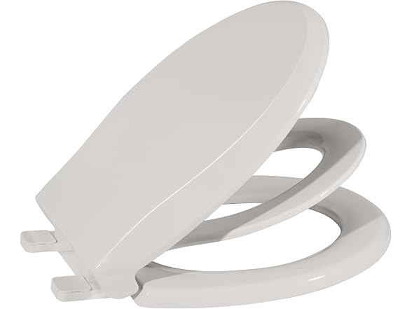 Takywep Toilet Seat Round White Flat Toilet