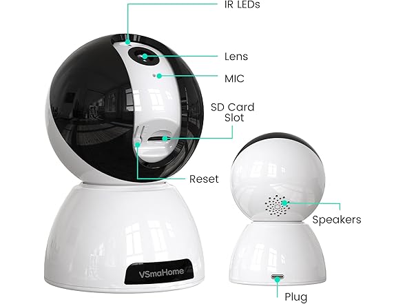 VSMAHOME 2K Indoor Security Camera