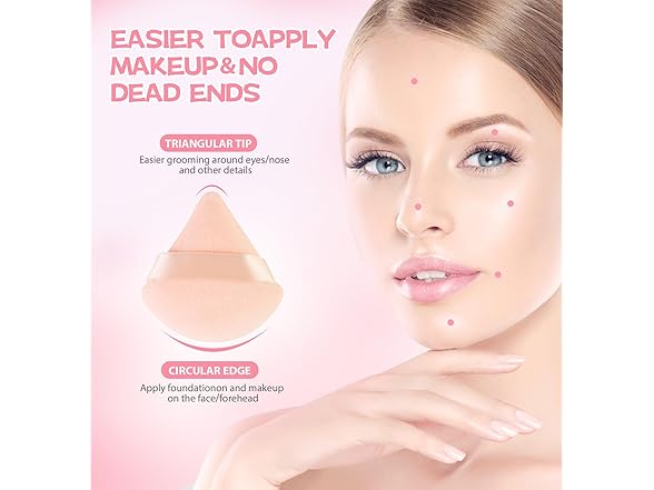 8 Pieces Triangle Powder Puff