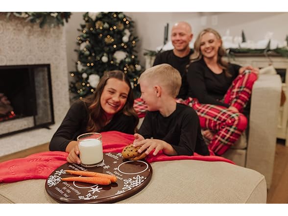 PICNIC TIME Dear Santa Cookie and Milk Plate
