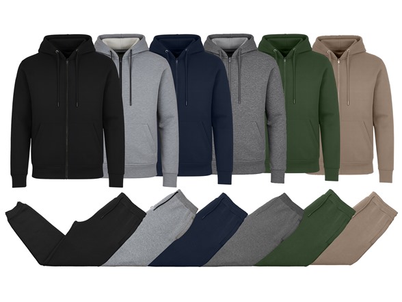 Mens Fleece-Lined Hoodie & Jogger Sets