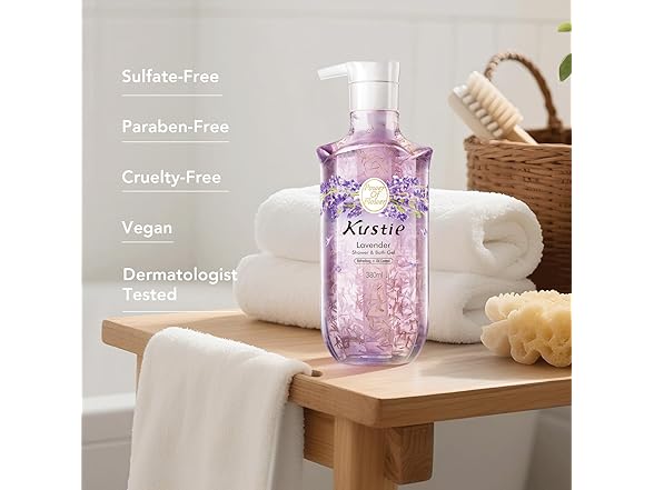 Kustie Lavender Body Wash 12.8oz - Gallery 7