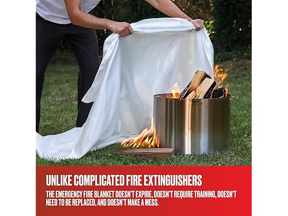 Premium Defense Fire Blanket, 40” x 40”