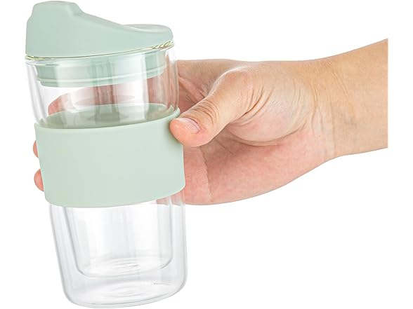 Restaurantware Glass Travel Mug 1 Count 12 Ounce 