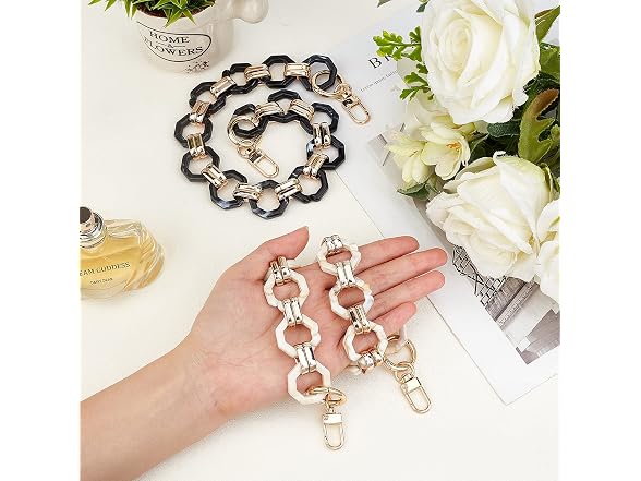 CHGCRAFT 2Pcs 18.11Inch Resin Purse Chain