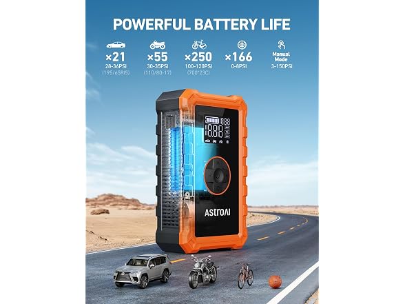 AstroAI S8 Air Jump Starter w/Compressor