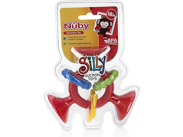 Nuby Silly Three Prong Interactive Suction Toy