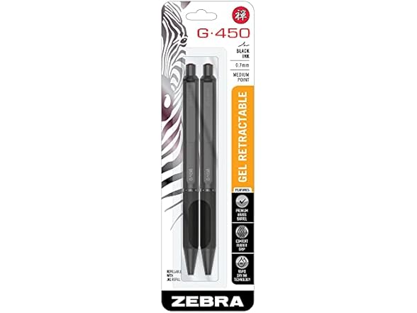  Zebra Pen G-450 Retractable Gel Pen