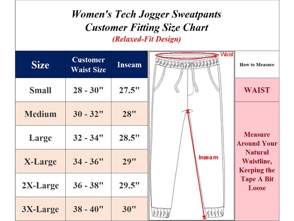 3Pk Asst Womens Tech Jogger w-Zip Pockets
