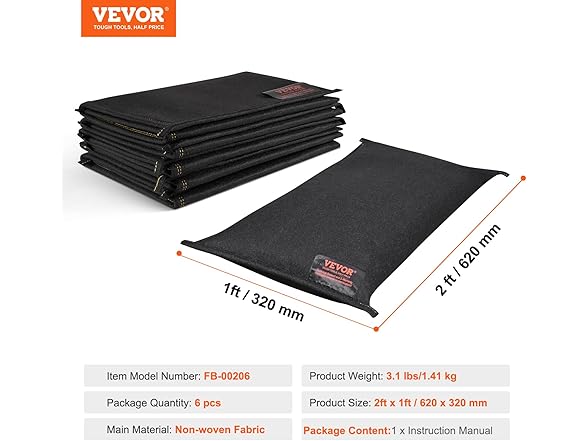 VEVOR Water Flood Dam Bags 6 Pack