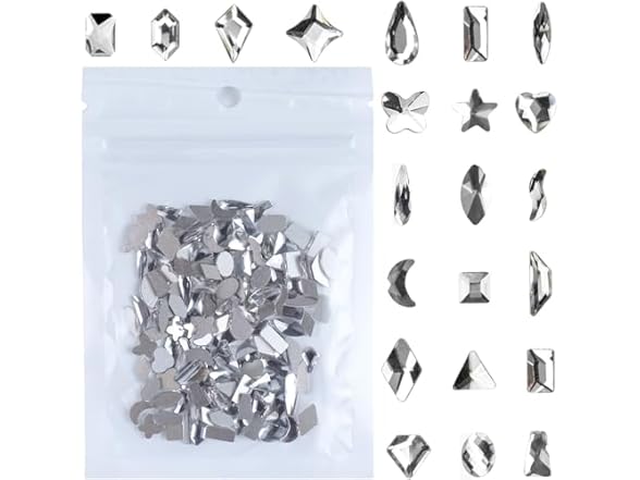 Kousitei 150Pcs Nail Gems