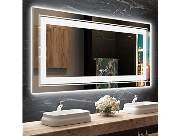 LED Bathroom Mirror- 3 Colors Lighting