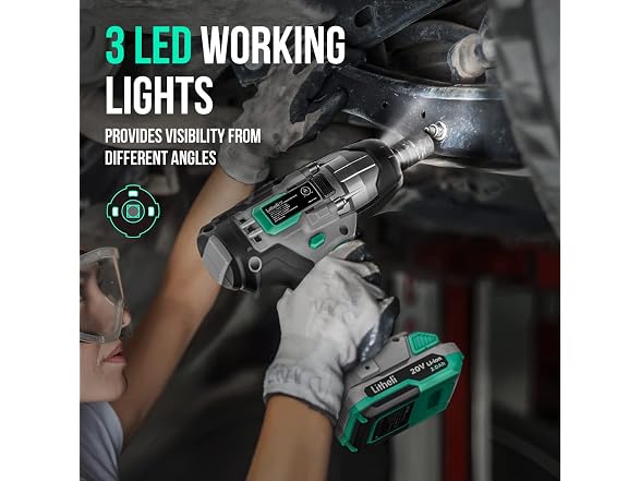 LiTHELi 20V Cordless Impact Wrench 1/2 inch