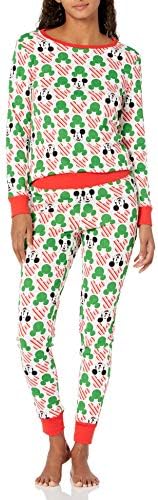 Amazon Essentials Disney | Marvel | Star Wars Women's Snug-Fit Cotton Pajama Sleepwear Sets, Mickey - Womens Snug-fit, X-Small