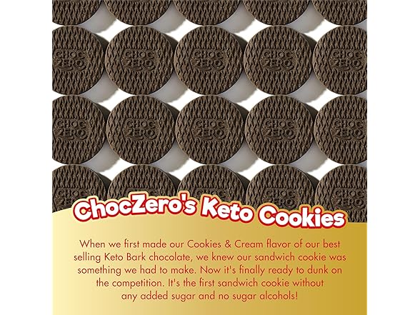 ChocZero Keto Chocolate Sandwich Cookies with Creme