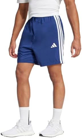adidas Men's Essentials 3-Stripes Chelsea 7-Inch Shorts, Dark Blue/White