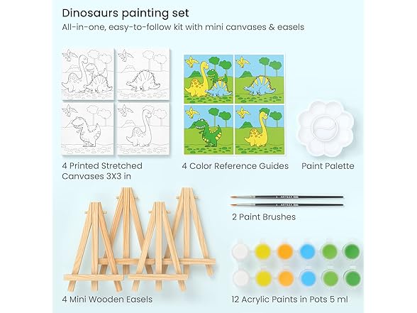 Arteza Kids Dinosaur Painting Kit