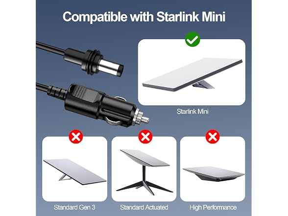 UBeesize Starlink Mini 10FT 12V Cable