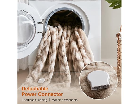 Beautyrest Long Brushed Faux Fur Chevron Electric Blanket