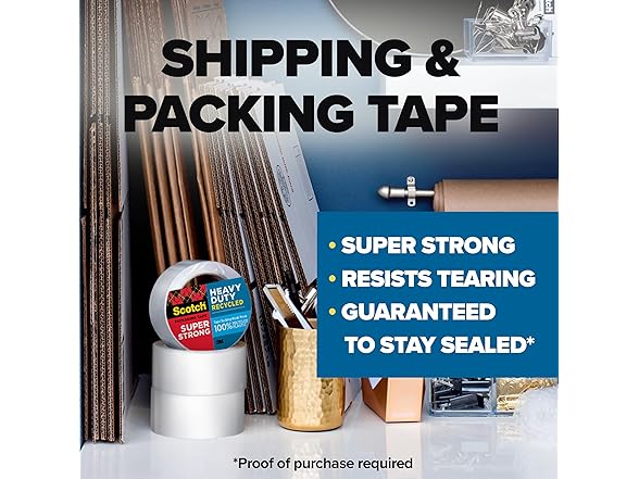 Scotch Heavy Duty Packing Tape 6-Pack