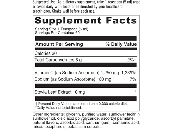 Liposomal Vitamin C Liquid - 1250mg