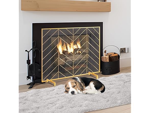 VEVOR Fireplace Screen Single Panel