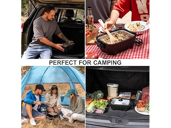 Zone Tech CT0008 12V Personal Roaster with Glass Lid Black