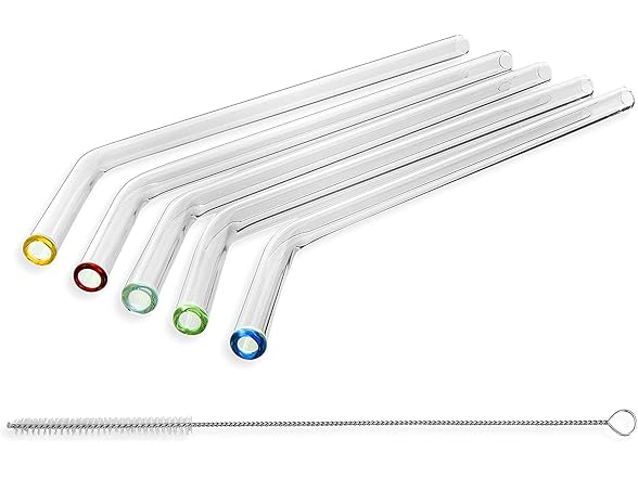 Extra-Wide 10mm Reusable Glass Drinking Straws