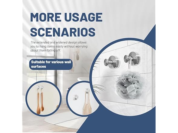 Xikelooy 4Pcs Suction Cup Hooks