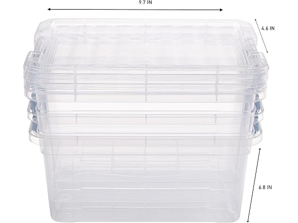 Simplify 3 Piece 3.2LT Clear Storage Container Set