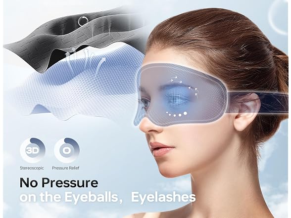 TOPOINT Sleep Mask w/BT Headphones
