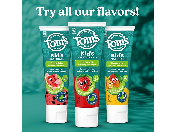 Toms of Maine Kids Strawberry Toothpaste 5.1oz 3pk