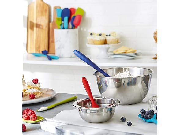 RSVP International Ela Collection Silicone Spatula Set