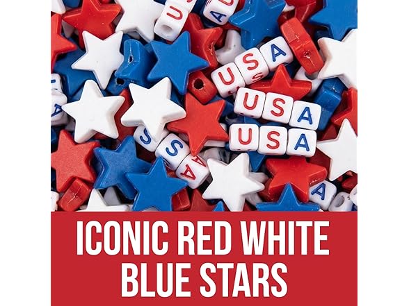 Fun Express 8.5" Patriotic Beaded Snap Hair Clip Craft Kit