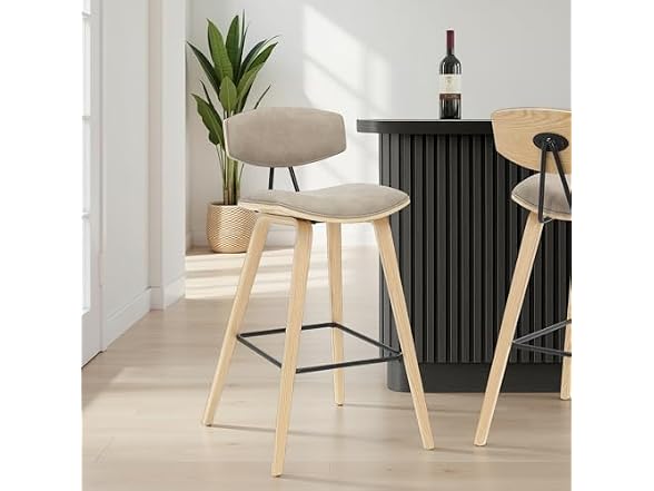 Armen Living Fox Bar Height Bar Stool, Set of 3