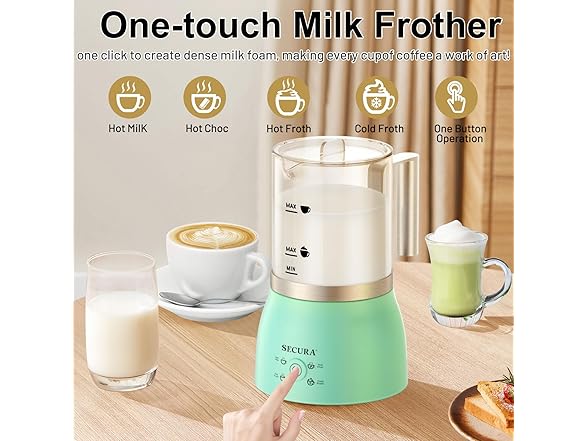 Secura Detachable Milk Frother and Steamer