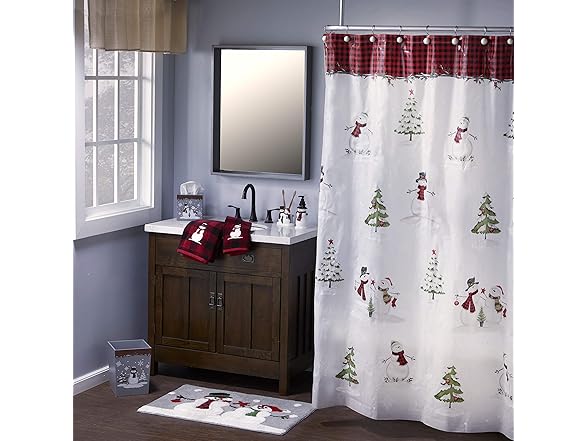 Woodland Winter Snowman Bath Towel