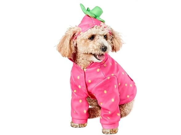 Rubies Strawberry Pet Hoodie Costume, XL